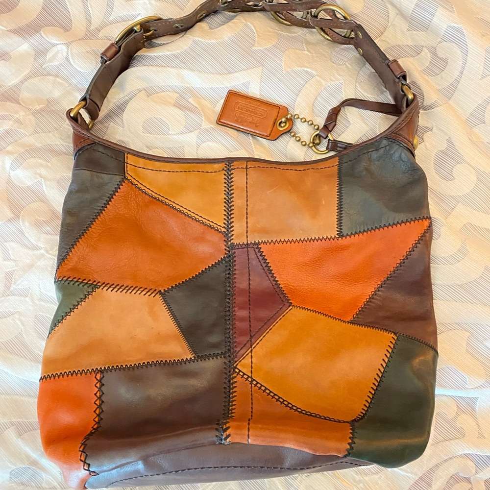 Vintage Coach XL Patchwork Leather Bleecker